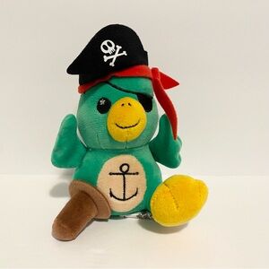 Disney Parks Wishables Pirates Of The Caribbean Pirate Parrot Plush Bird Green